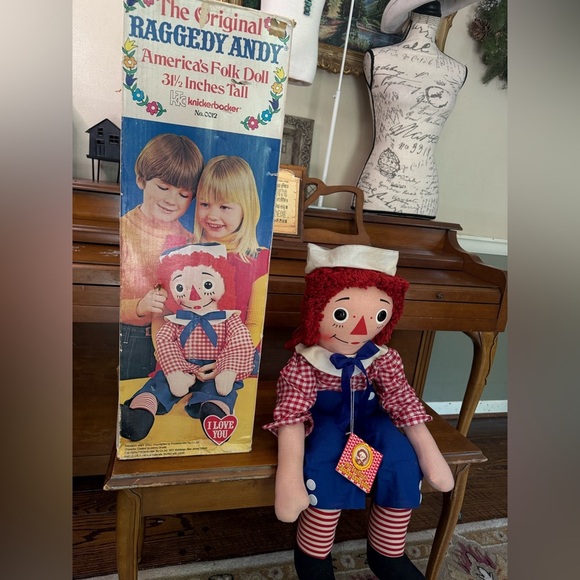 Vintage 1960's 32" The Original Knickerbocker Raggedy Andy with box - Picture 9 of 13